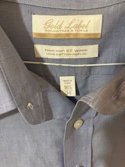 Roundtree & Yorke Gold Label Dress Shirt 16.5/34