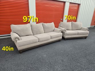 FREE DELIVERY Couch Loveseat Sofa Living Room Set Beige