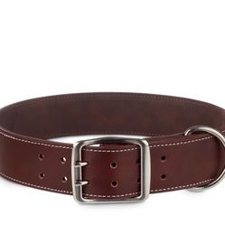 NWT YOULY Brown Leather Big Dog Collar Size XXl XXXL extra Large pet accessories
