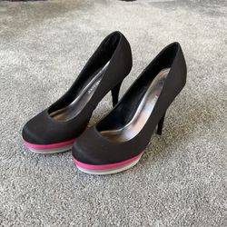 Black/Pink Heels - Women’s Size 8