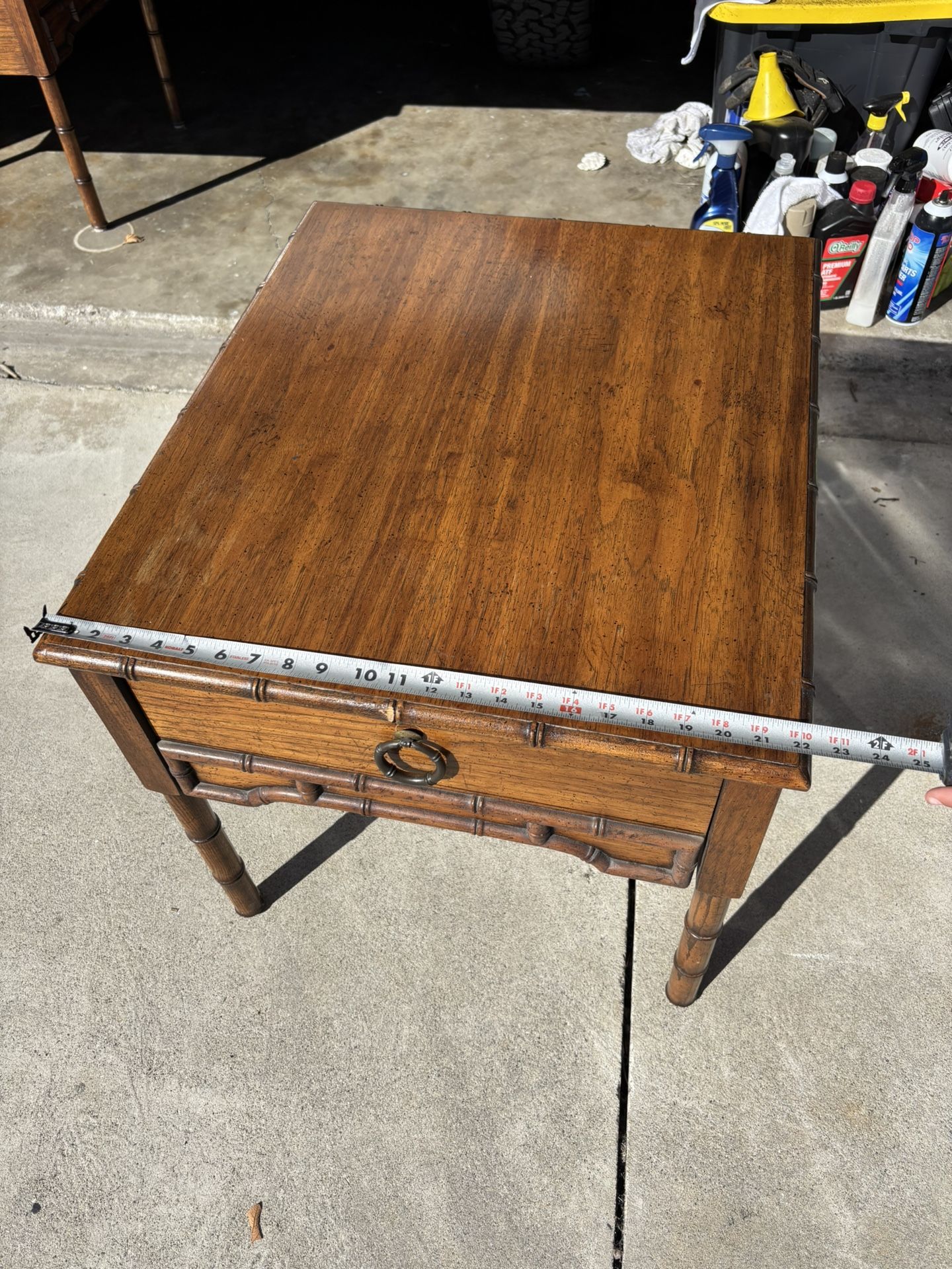 Vintage Wood End Tables / Nightstands (pair)
