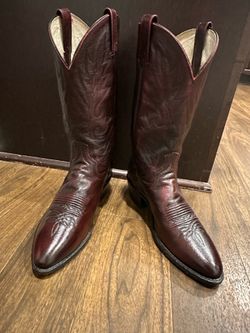Dan Post Burgundy Cowboy Boots Men’s 10.5 D – Style 9500