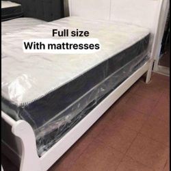 New Full Size Bed With Mattresses Included//// Cama Full Size Con Colchones 