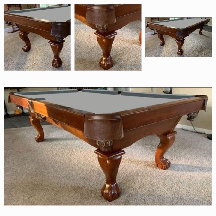 Elegant 4x8 Pool Table, Eagle Claw Design, Delivery And Pro Assembly Included!
