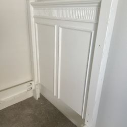 White Dresser & Twin frame bed 