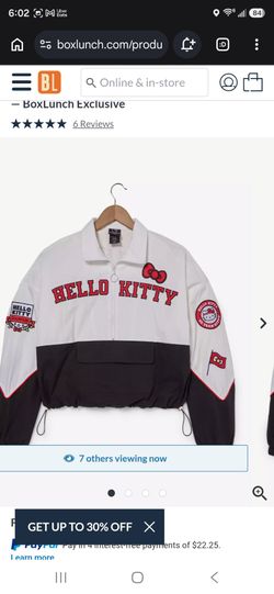 Sanrio Hello Kitty Icons Cropped Windbreaker jacket— BoxLunch Exclusive