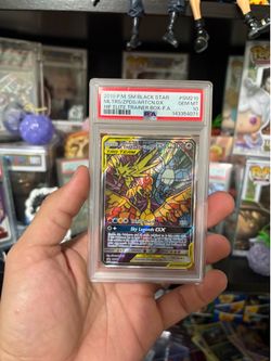 2019 POKEMON SM BLACK STAR PROMO FULL ART MOLTRES & ZAPDOS & ARTICUNO GX PSA 10