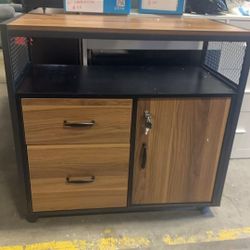 Modern File Cabinet with Drawers for Letter-Size, Lockable lateral Filing Cabinet Printer Stand with Door& Caster for Home Office.Desk Not Included $ 