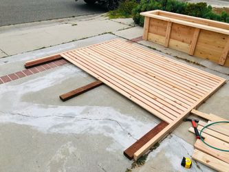 Custom Order Most Beautiful Cedar Redwood Planter Box Garden Bed nosey neighbors Privacy Woodwall Trellis