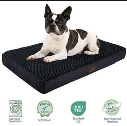 OhGeni Orthopedic Dog Bed Medium 30 Inch Egg Crate Foam Waterproof Washable Black New