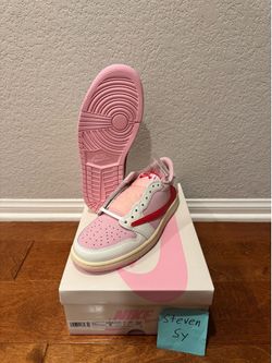 Jordan 1 Retro Low Travis Scott Tropical Pink (size 9)