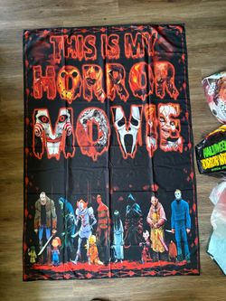 Horror Movie Characters Decorative Flag Banner