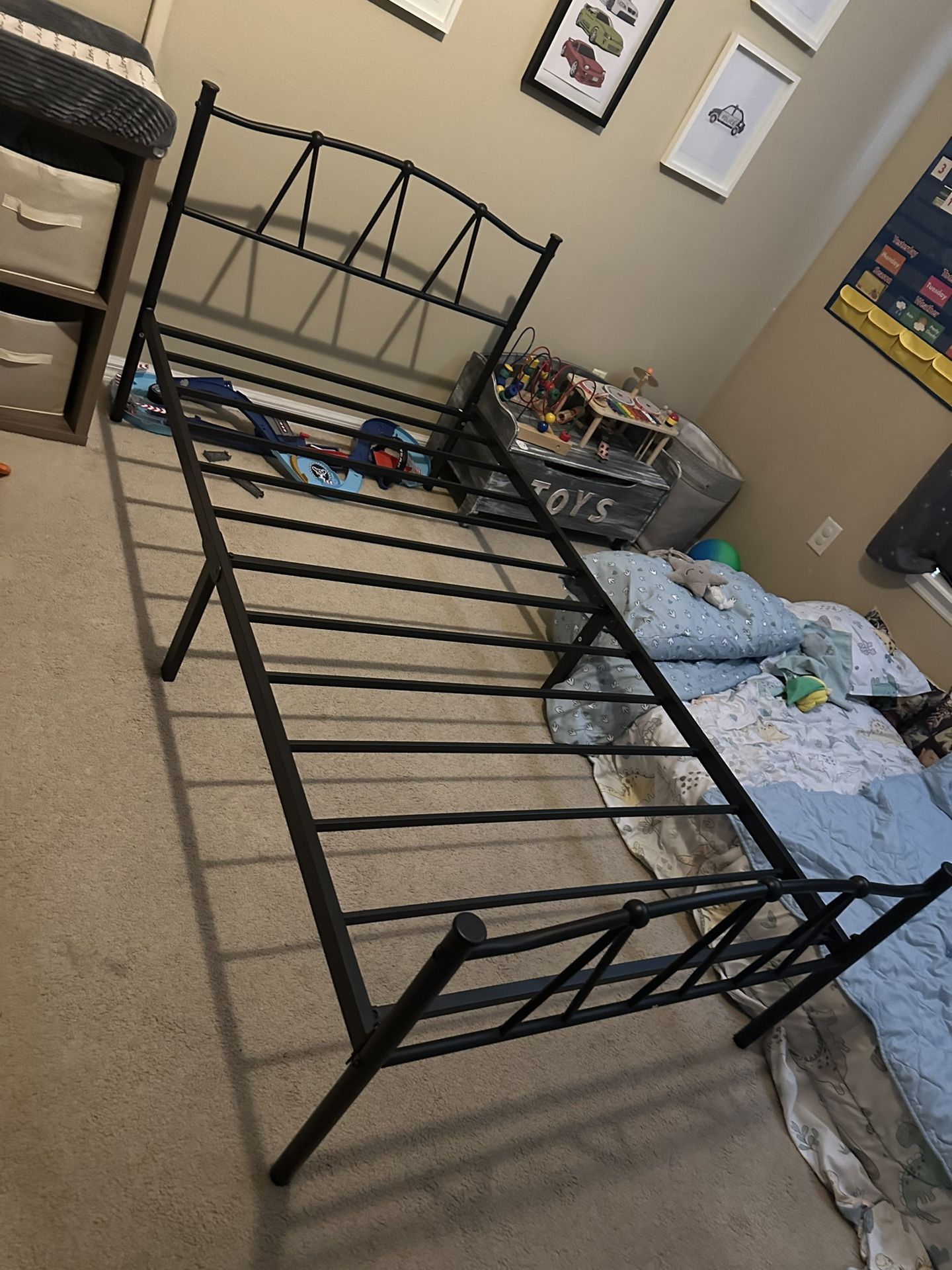 Twin Black Metal Bed Frame