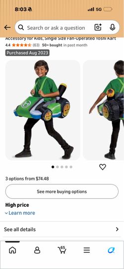 Kids Inflatable Yoshi Mario Kart Costume – Super Mario Bros Halloween