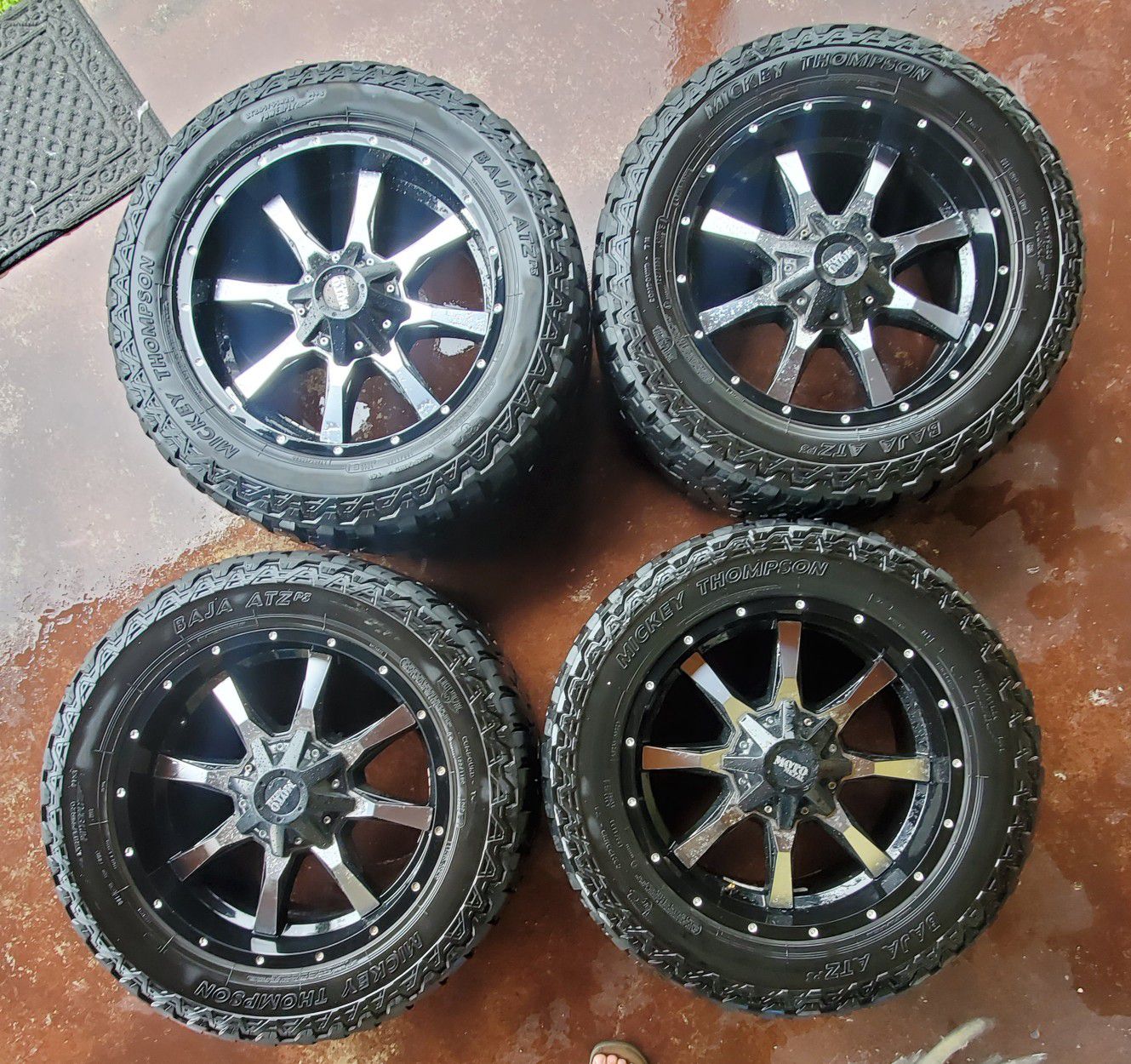 20x9 offroad Mickey Thompson wheels and Moto Metal rims chevy or ford.