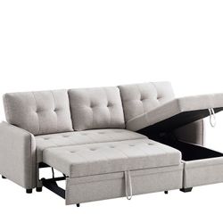 !!New! Sectional Sofa Bed, Sectional, Sectional Sofa With Pull Out Bed, Sofa Bed, Reversible Sectional Sofa Couch, Sectionals , Couch Bed