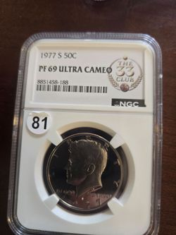 1977 S Kennedy Half Dollar NGC PF69 Ultra Cameo