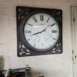Outdoor Rustic Atomic Clock