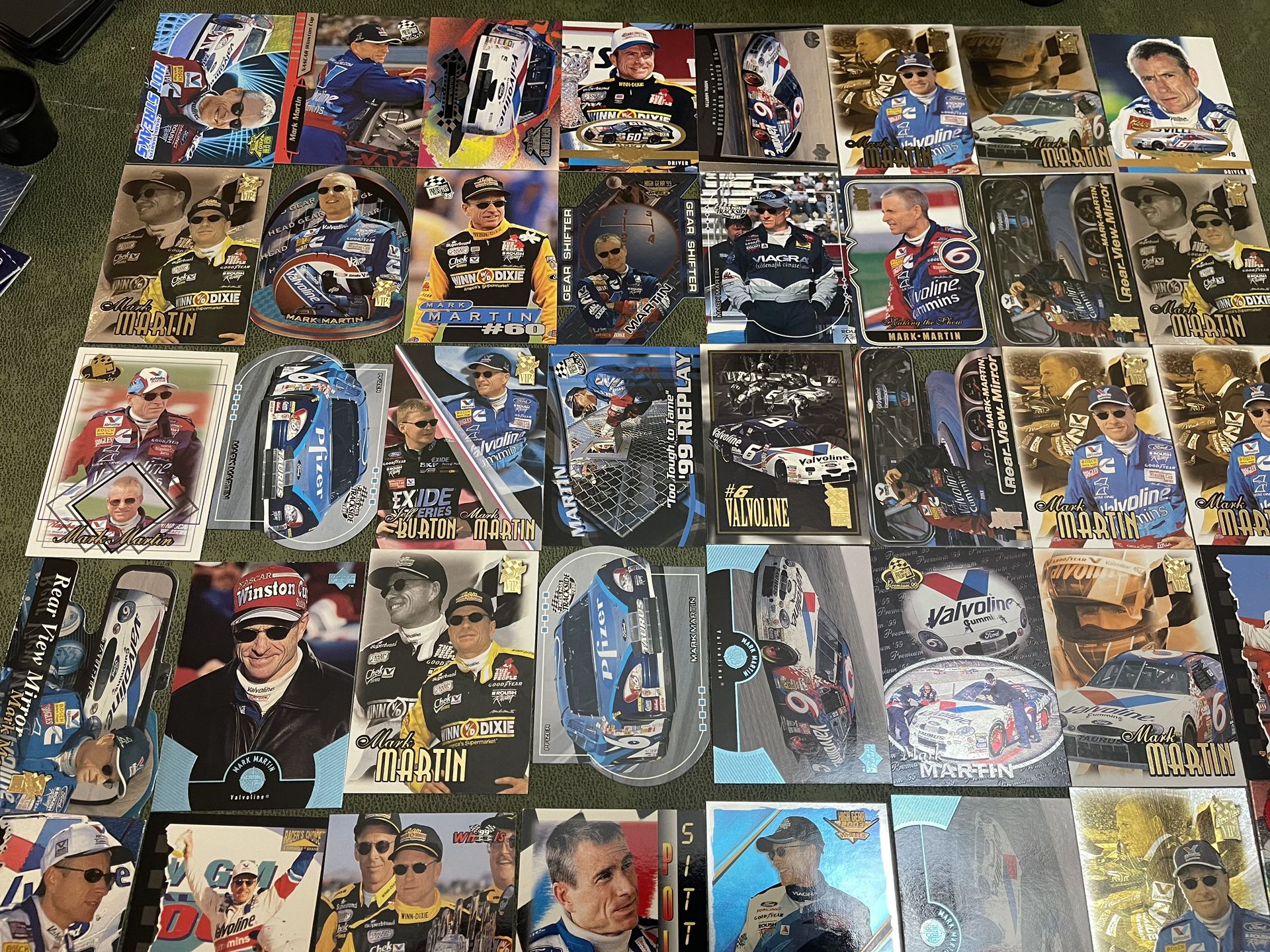 Awesome lot of 40 Mark Martin NASCAR Cards