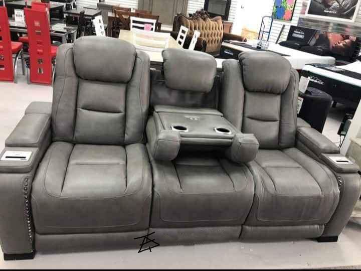 The Man Den Power Reclining Sofa And Loveseat By Ashley $10 Down Payment And Financing Available