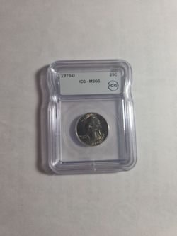 1976-D ICG - MS66 Bicentennial Quarter 