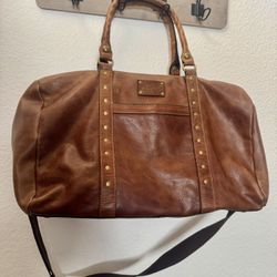 Patricia Nash Distressed Vintage Milano Weekender Chocolate leather bag MSRP $250-299