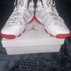 Air Jordan 6 Rings White University Red Black