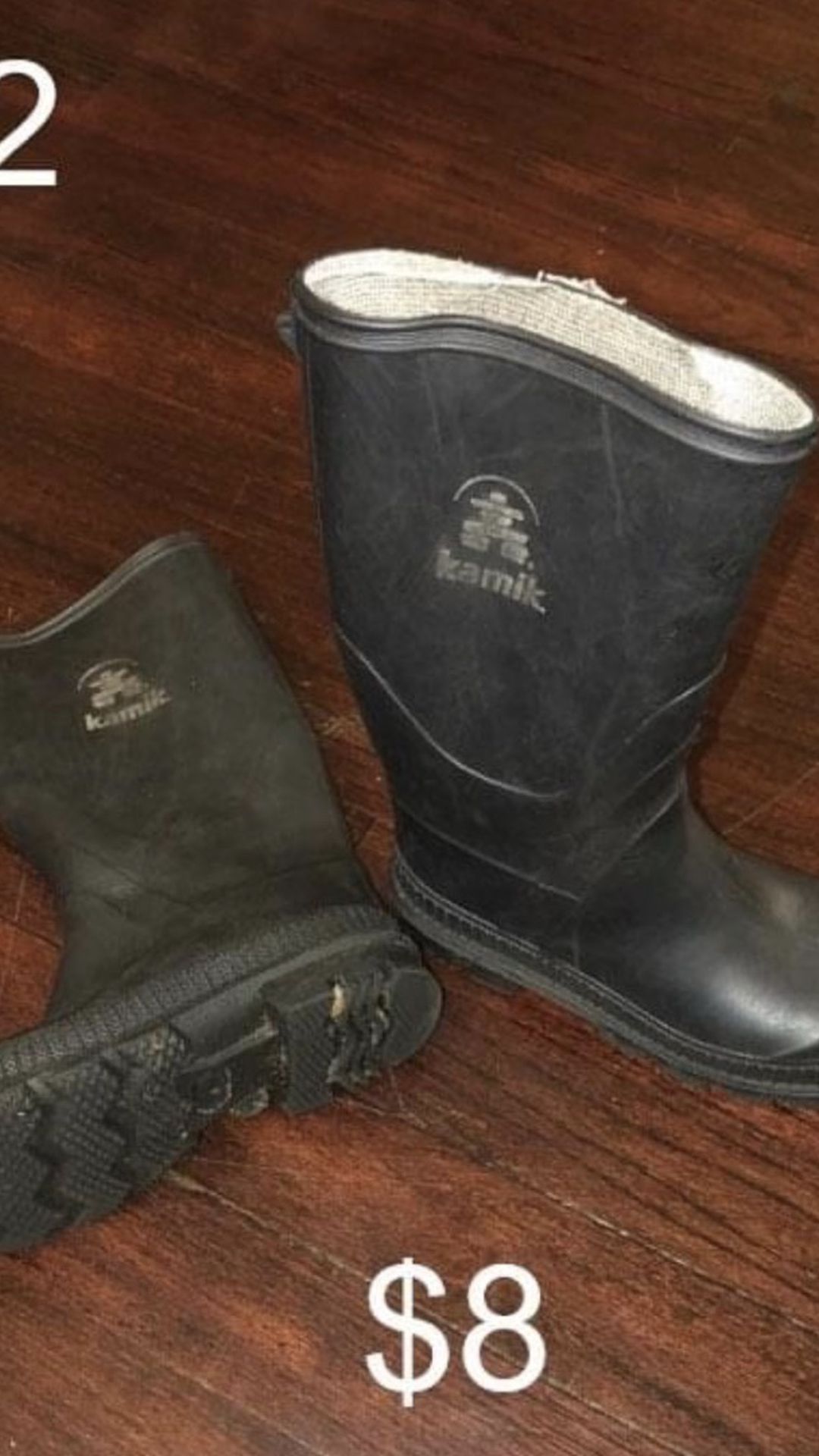 Rain boots Size 2