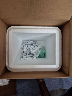 Twelve beer styrofoam cooler with ice packs