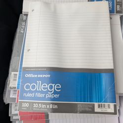 College ruled paper