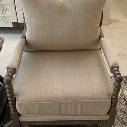 Contemporary Beige Accent Chair