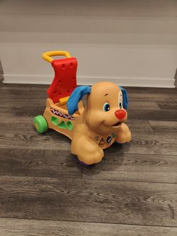 Fisher-Price Laugh & Learn Stride-to-Ride Puppy Baby Toy Push Walker