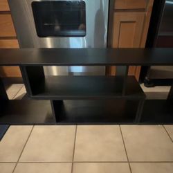 2 Piece Adjustable Wood TV Stand for 32-75 Inch TV