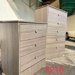 Set Dresser And Night Stand / Set Comoda Y Mesa De Noche