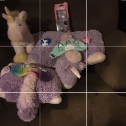 Unicorn Lot Pillow Pets Slap Bracelet  Sleep Mask LED Lites