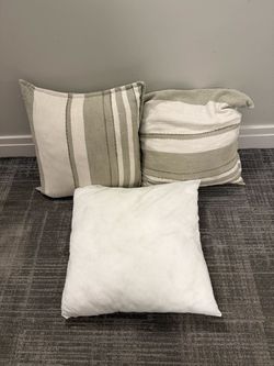 Neutral Striped Decorative Throw Pillows Set of 4