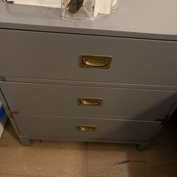 Night Stands Grey Gold X2