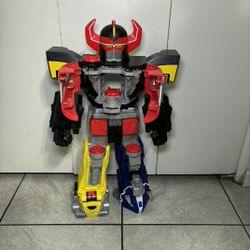 VINTAGE HUGE 2015 Imaginext Power Rangers Morphin Megazord 27" Playset