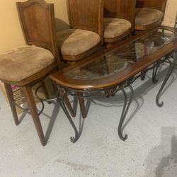 Sturdy Bar Stools and Sofa Table
