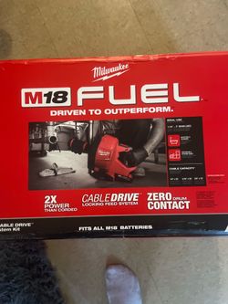 Drain snake w/cable drive locking feed system …store price $450