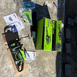 Greenworks Battery Powered Chainsaw With Battery And Charger