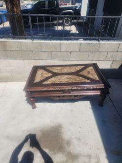 Coffee table marble stone on top beautiful
