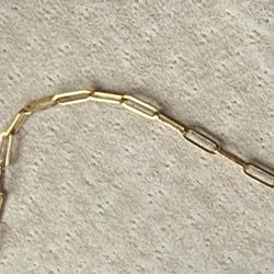 14k Necklace 18 Inches Paperclip Style 
