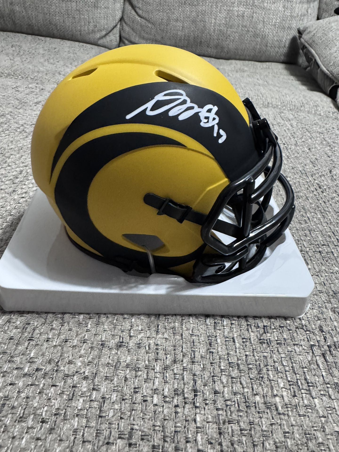 Davante Adams Signed Autographed Los Angeles Rams Rave Mini Helmet Metabilia Coa