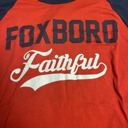 Men’s New England Patriots Foxboro Faithful 3/4 Sleeve T-Shirt - Size Small