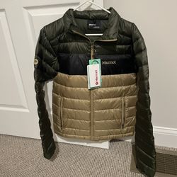 Men’s Marmot Jacket Green Black Tan