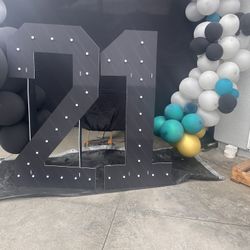 4FT Marquee Light Up Number  2 1