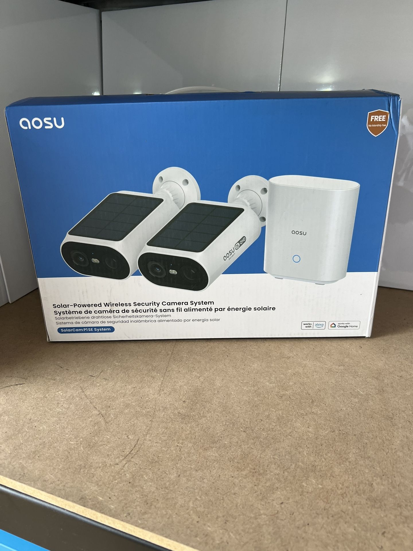 AOSU Solar Security Cameras Wireless Outdoor (2 Pack)