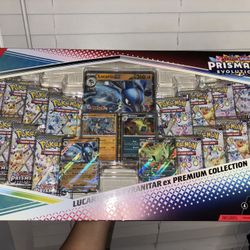 Pokemon Prismatic Evolutions Lucario ex & Tyranitar ex Premium Collection