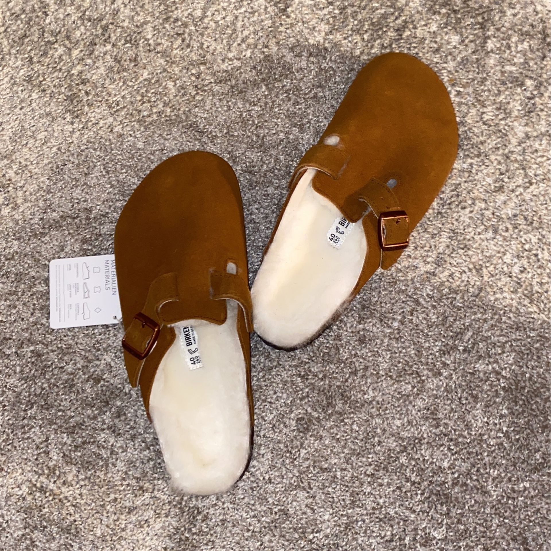 Brand New Boston Shearling Birkenstocks